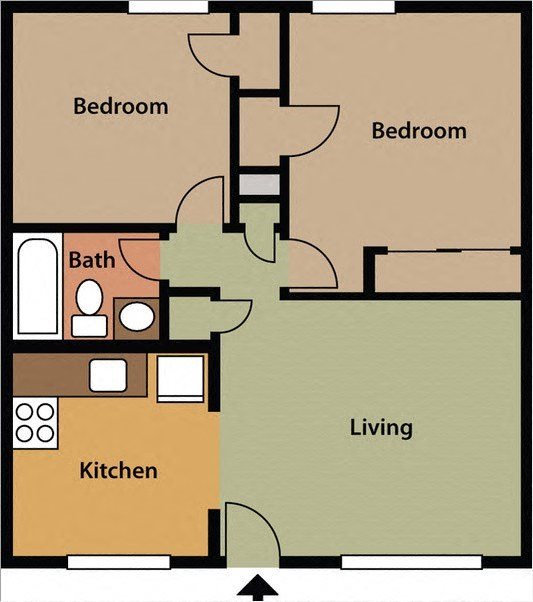 Floor Plans of Lilac Court Apartments Mazal in St. Louis, MO